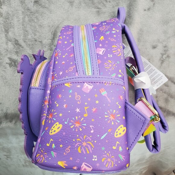 2025 Disney Parks Loungefly Epcot Festival Of The Arts Figment Backpack & Ears! - Picture 13 of 16